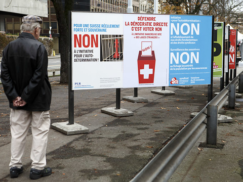 Les Suisses ne veulent pas de l'initiative sur les juges étrangers