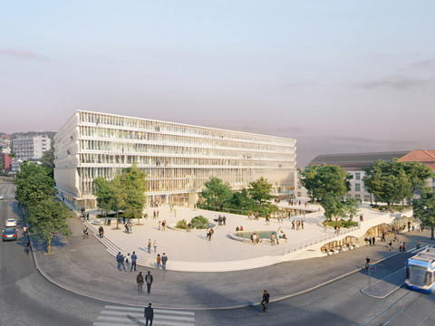 Nouveau bâtiment de l'Université de Zurich présenté aux médias