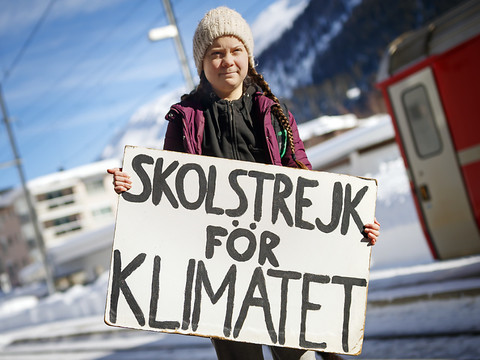 La militante suédoise Greta Thunberg est arrivée à Davos