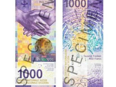 Le nouveau billet de 1000 francs dévoilé