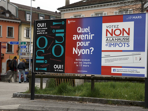 La hausse de la fiscalité attise les rivalités à Nyon