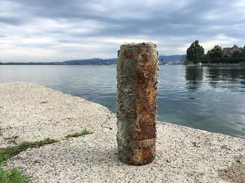 Obus de la Première Guerre mondiale dans le lac de Zoug