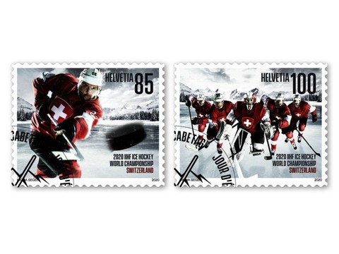 Deux timbres-poste pour les championnats du monde en Suisse