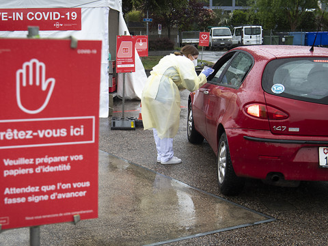 Un drive-in de dépistage à l’hôpital d'Yverdon