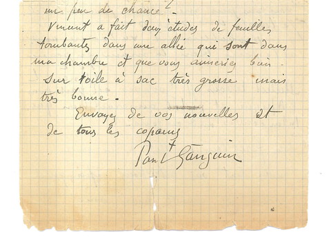 Le musée Van Gogh d'Amsterdam a une lettre écrite avec Gauguin
