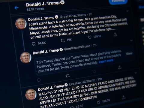 Comportement inapproprié: Twitter masque un nouveau tweet de Trump