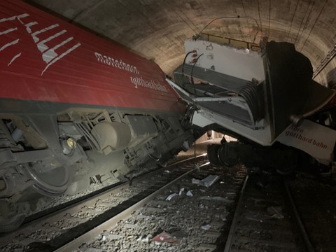 Onze blessés dans la collision entre deux trains en Valais
