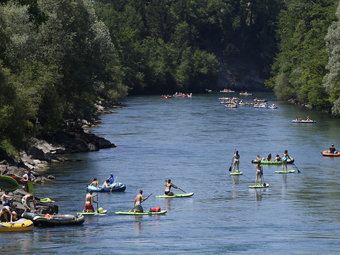Plusieurs bateaux gonflables en détresse sur l'Aar ce week-end