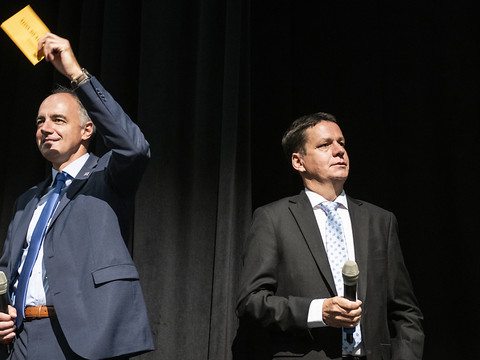 Christophe Darbellay et Serge Gaudin plébiscités à Conthey (VS)