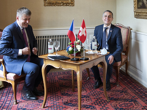 Ignazio Cassis reçoit le ministre tchèque des affaires étrangères