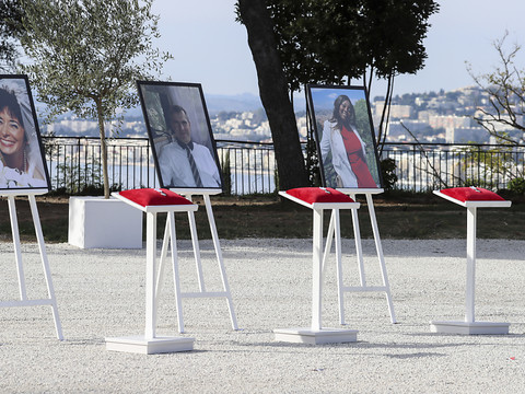 Nice: hommage rendu par Castex aux trois vies 