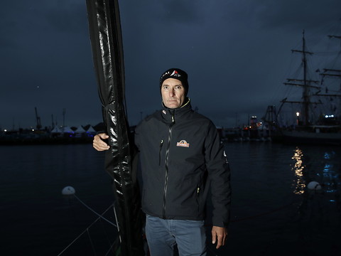 Jérémie Beyou est arrivé aux Sables d'Olonne