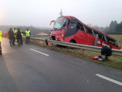Accident de car sur 