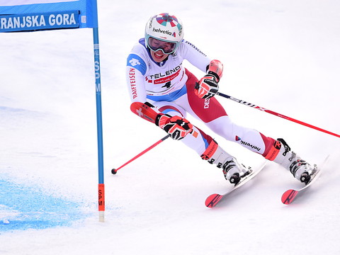 2e géant de Kranjska Gora: Gisin 2e derrière Bassino