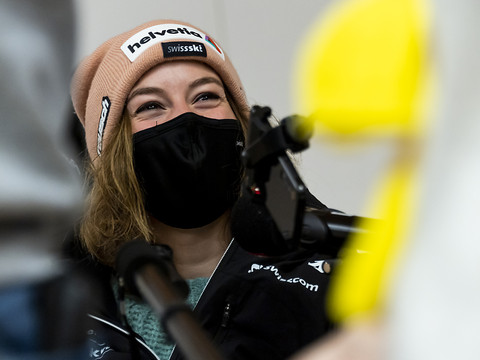Michelle Gisin en mode adaptation