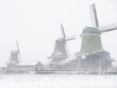 Les Pays-Bas frappés par leur première tempête de neige en 10 ans