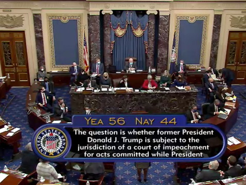 Le Sénat juge le procès de Trump conforme à la constitution