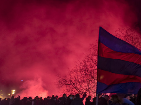 Environ 3500 supporters du FC Bâle manifestent contre la direction