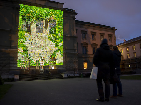 Genève: des dessins de Sempé projetés sur des façades