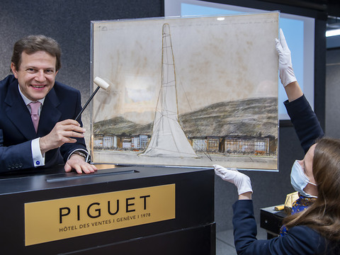 Une étude sur l'empaquetage du Jet d'eau séduit un collectionneur