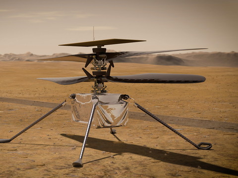 Vol sur Mars: l'hélicoptère Ingenuity est au sol