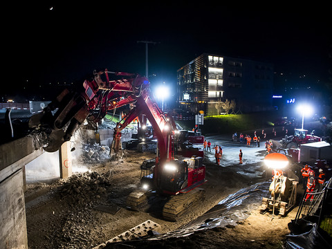Gros travaux autour du demi-pont de la jonction de Chexbres