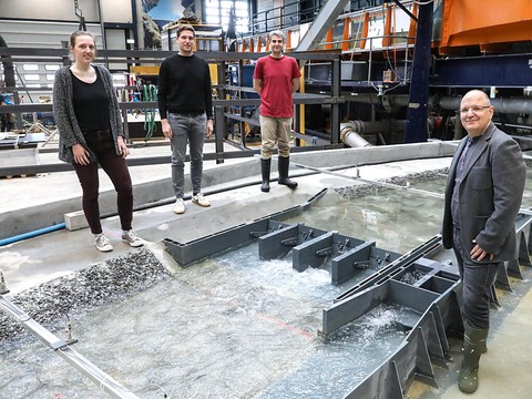 EPFL optimise en laboratoire le futur barrage Massongex-Bex