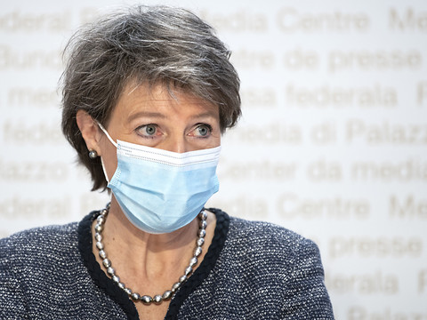 La conseillère fédérale Simonetta Sommaruga vaccinée