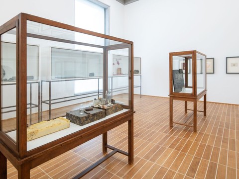 Don de onze vitrines de Joseph Beuys au Kunstmuseum de Bâle