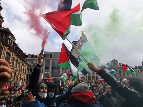 Les soutiens aux Palestiniens se sont rassemblés à travers l'Europe