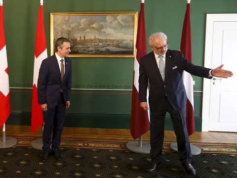Ignazio Cassis reçu par le président letton