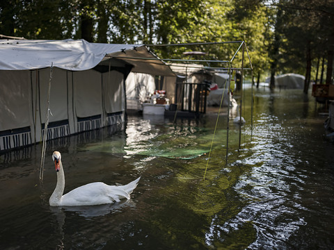 La décrue s'annonce extrêmement lente à Yverdon-les-Bains (VD)