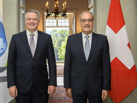 Guy Parmelin a reçu le nouveau secrétaire général de l'OCDE