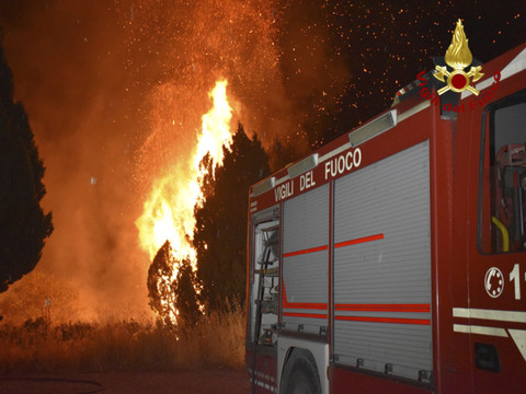 Pic de chaleur en Italie: les pompiers face à plus de 500 incendies