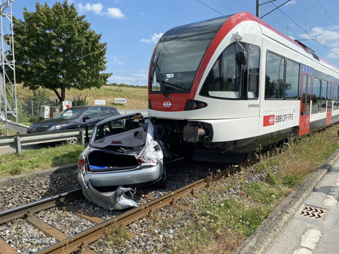 Collision avec un train sur un passage à niveau à Ballwil (LU)