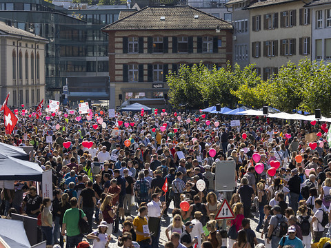 Les opposants aux mesures anti-Covid réunis à Winterthour