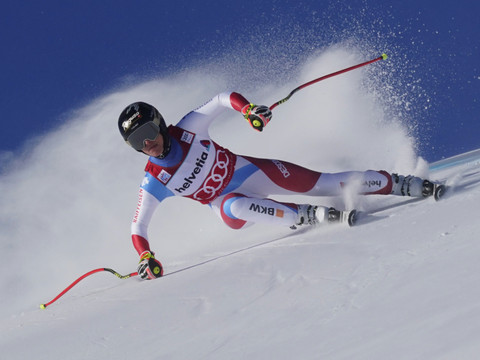 Lara Gut-Behrami au départ à Val d'Isère