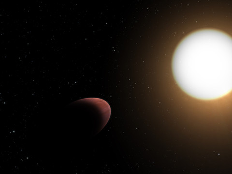 CHEOPS dévoile une exoplanète en forme de ballon de rugby