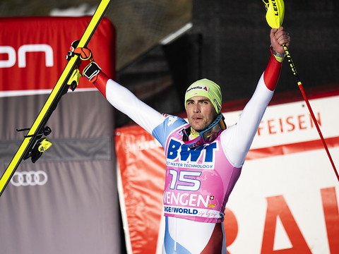 Yule deuxième du slalom de Wengen