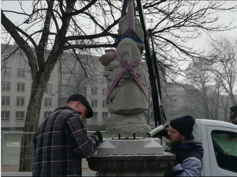 Une déesse mexicaine prend forme dans le grès de Krauchthal
