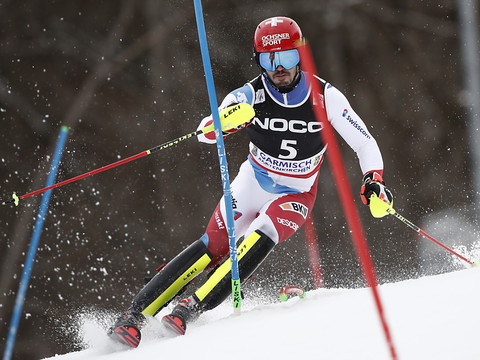 Slalom de Garmisch: Meillard tout proche de la victoire