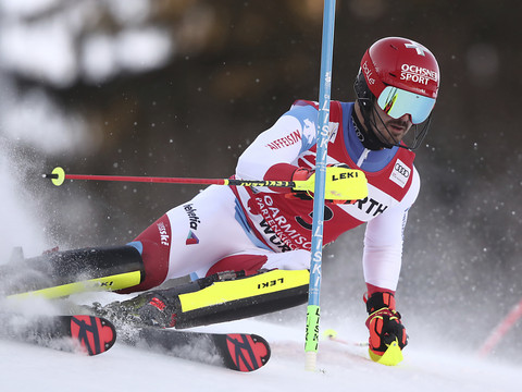 Garmisch: Loïc Meillard meilleur temps de la 1re manche du slalom