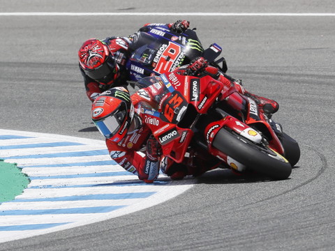 Bagnaia s'impose devant Quartararo à Jerez