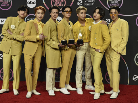 Le groupe sud-coréen BTS, 