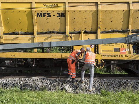 Un train de travaux déraille près de Thoune - 4e accident en juin