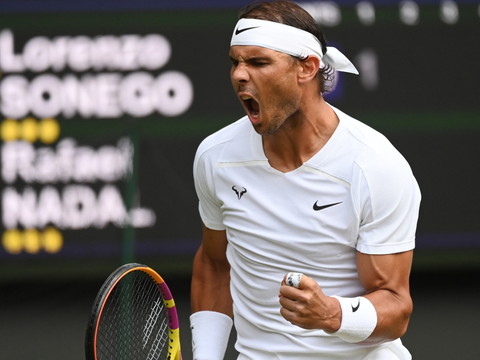 Nadal concède sept jeux face à Sonego