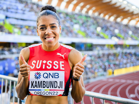 Mujinga Kambundji au repos pour les séries du 4x100 m