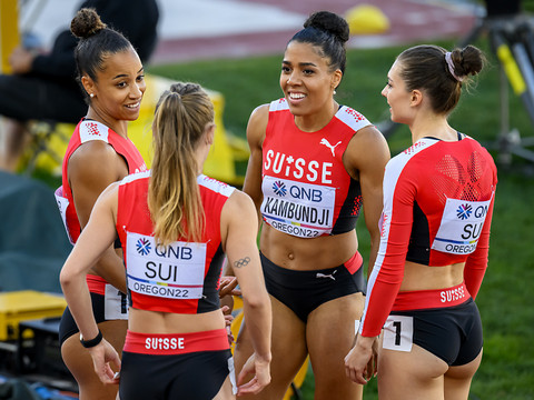 Le relais 4x100 m féminin suisse décevant 7e