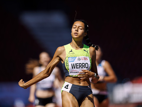 Audrey Werro en finale du 800 m à Cali