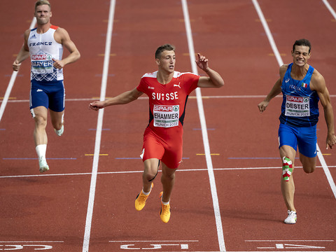 Ehammer mène, Mancini et Frey qualifiés pour les demies du 100 m